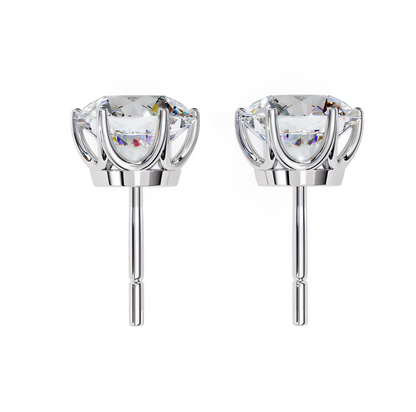 LGD Solitaire Ear Studs (2.30 cts) Round Stone DCER-14