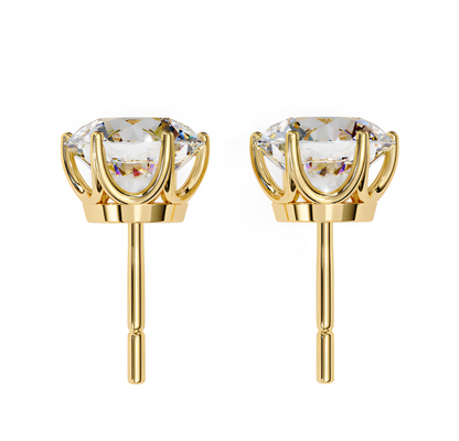 LGD Solitaire Ear Studs (2.30 cts) Round Stone DCER-14