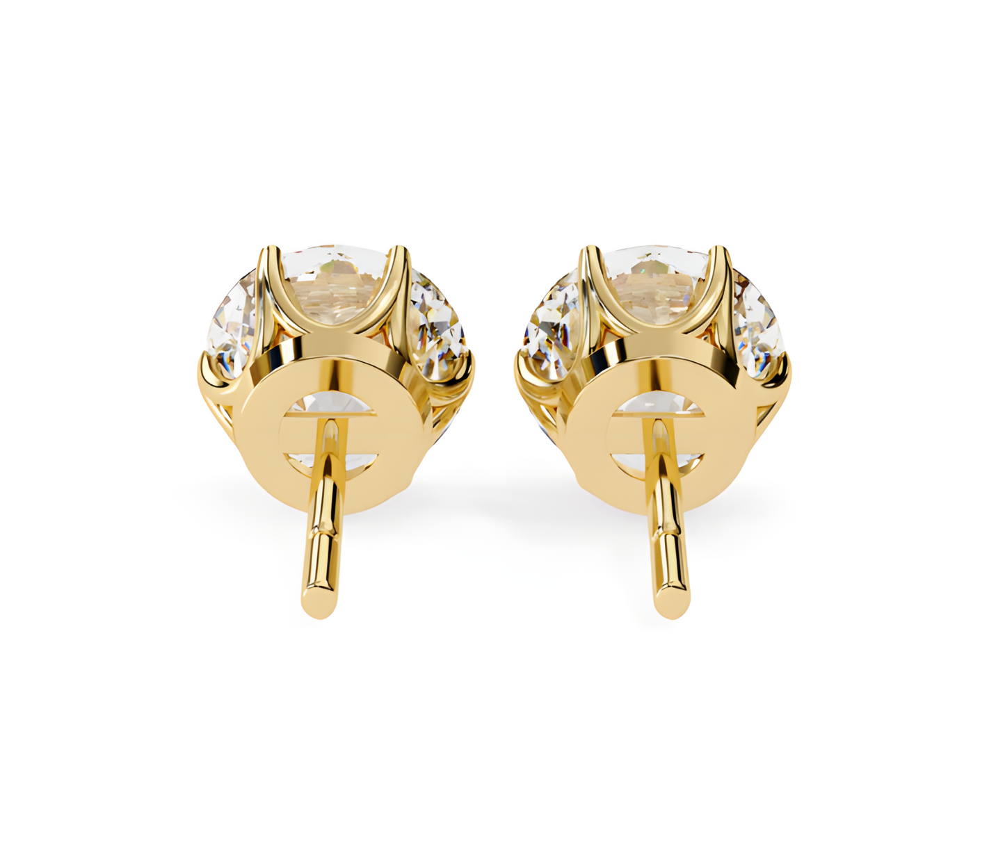 LGD Solitaire Ear Studs (2.30 cts) Round Stone DCER-14