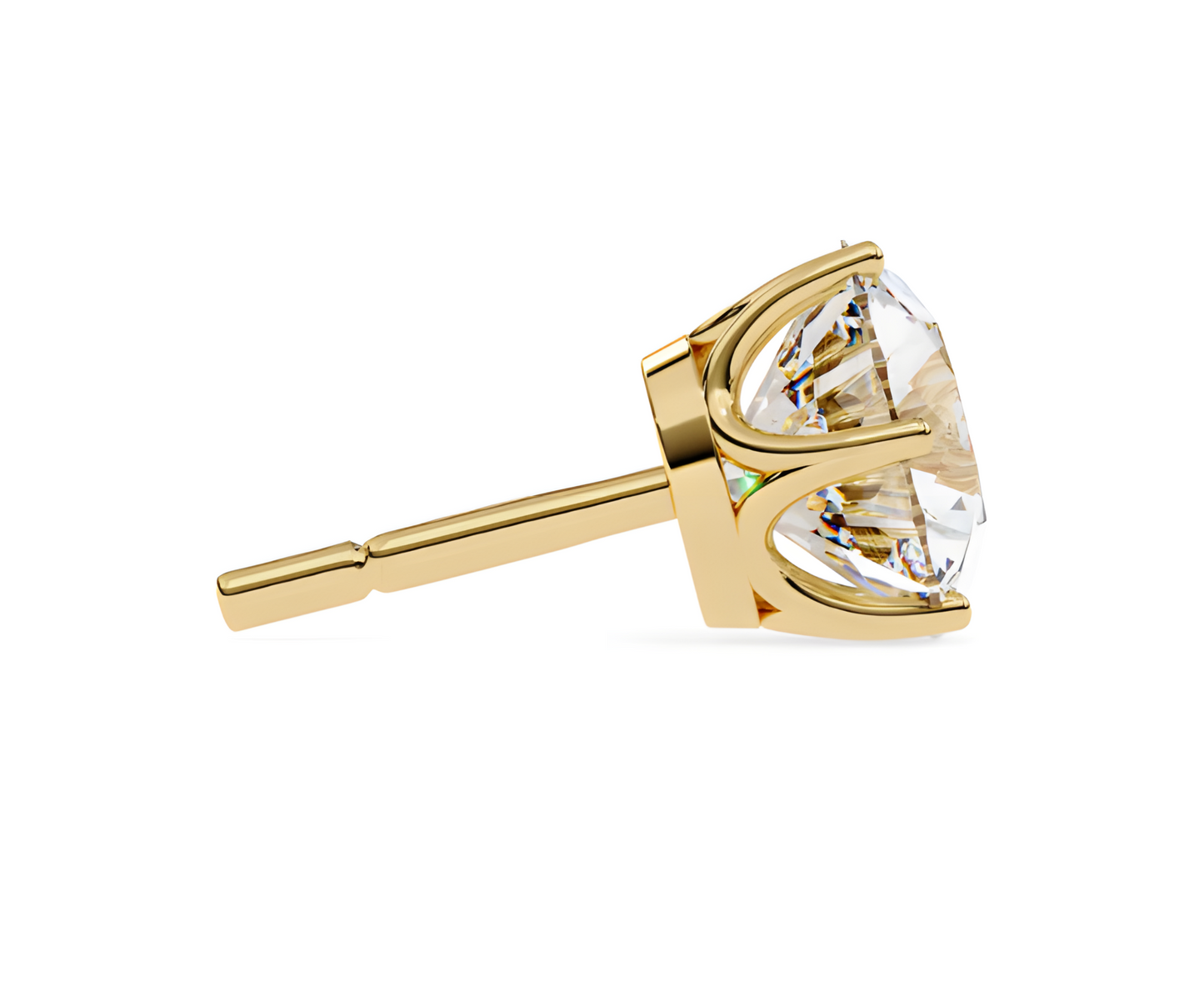 LGD Solitaire Ear Studs (2.30 cts) Round Stone DCER-14