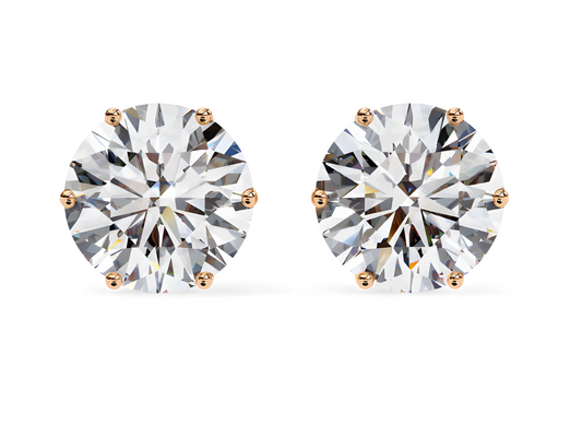LGD Solitaire Ear Studs (2.30 cts) Round Stone DCER-14