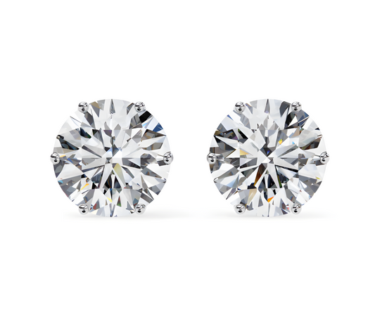 LGD Solitaire Ear Studs (2.30 cts) Round Stone DCER-14