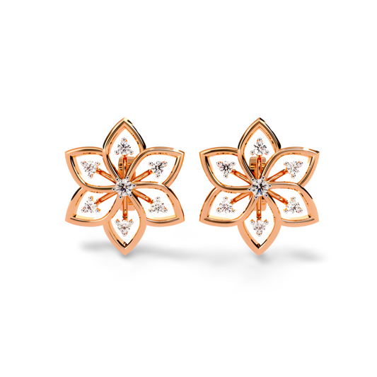 LGD Solitaire Ear Studs (0.12 cts) Round Stone DCER-42