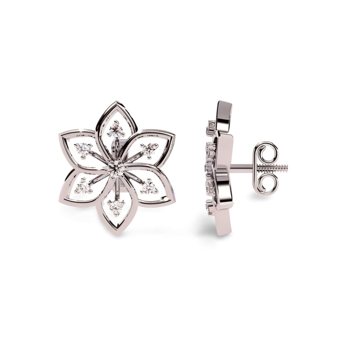 LGD Solitaire Ear Studs (0.12 cts) Round Stone DCER-42