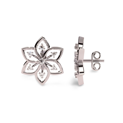 LGD Solitaire Ear Studs (0.12 cts) Round Stone DCER-42