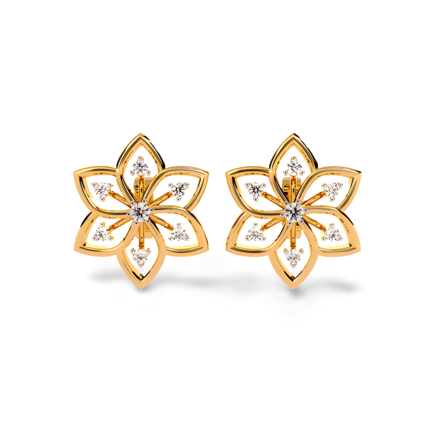 LGD Solitaire Ear Studs (0.12 cts) Round Stone DCER-42