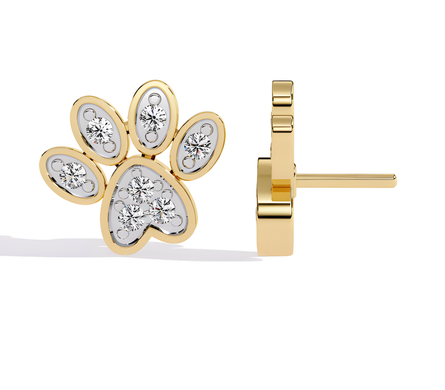 LGD Solitaire Ear Studs (0.18 cts) Round Stone DCER-43