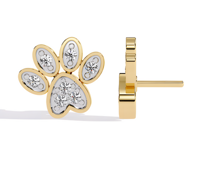 LGD Solitaire Ear Studs (0.18 cts) Round Stone DCER-43