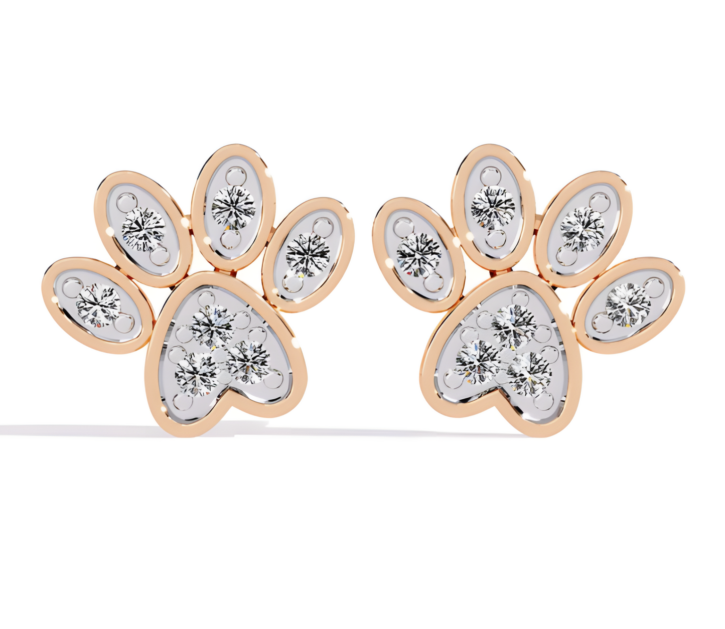 LGD Solitaire Ear Studs (0.18 cts) Round Stone DCER-43