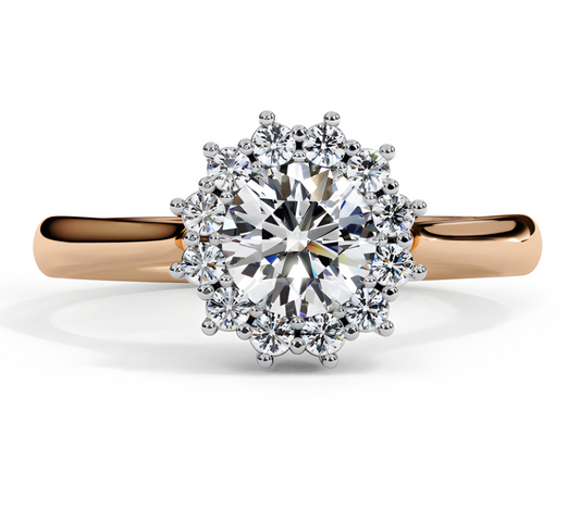 LGD Ring Round Stone (0.68ct) In 14K Gold