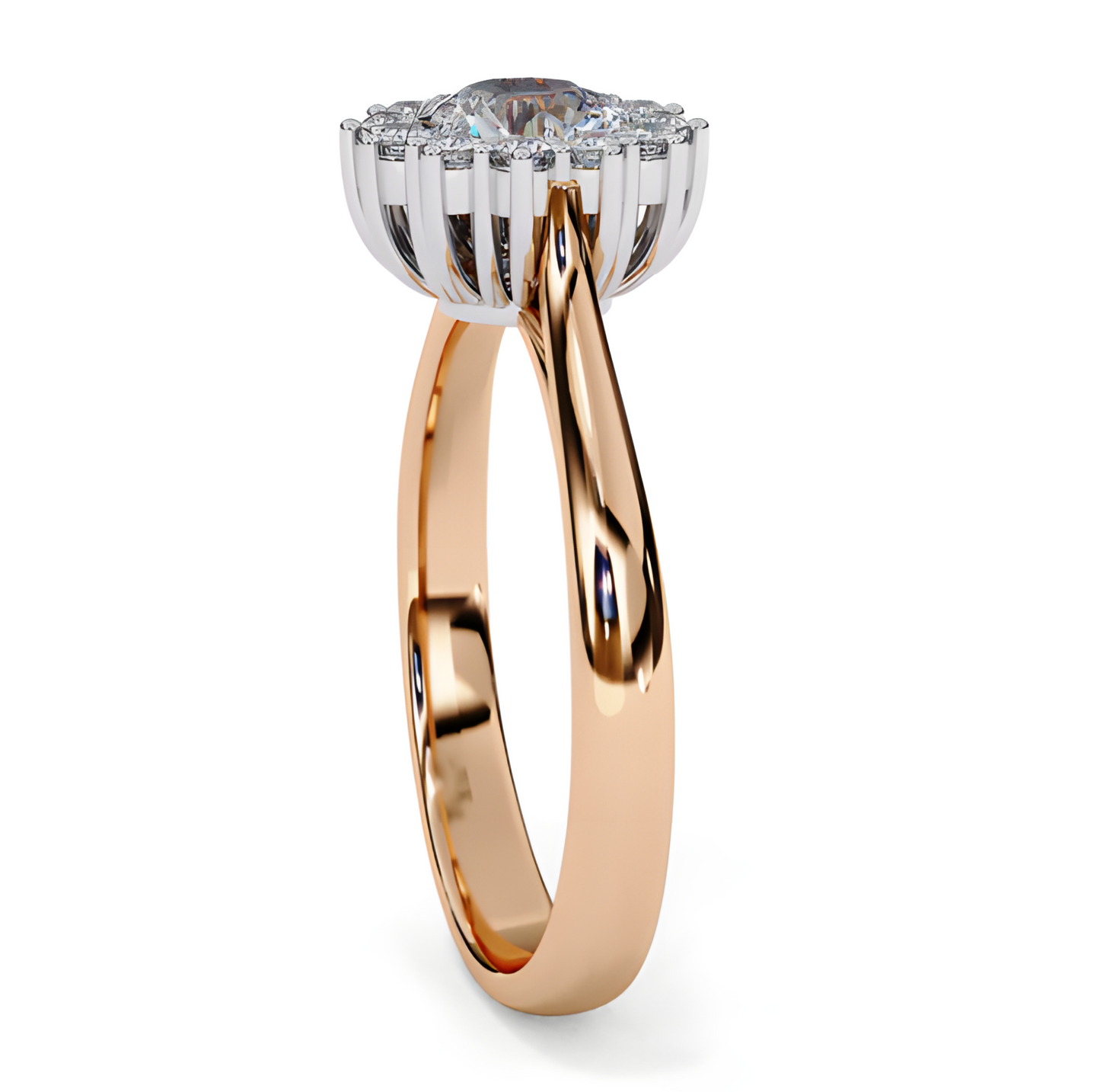 LGD Ring Round Stone (0.68ct) In 14K Gold