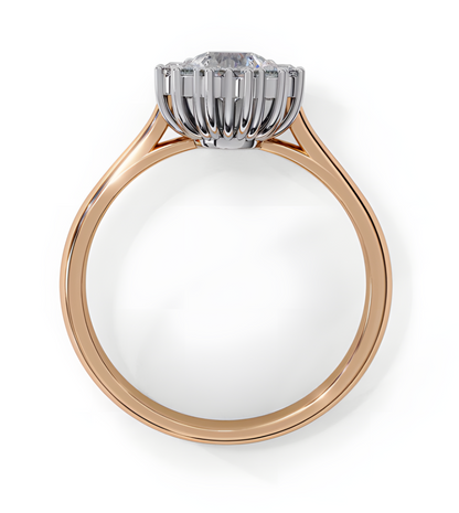 LGD Ring Round Stone (0.68ct) In 14K Gold