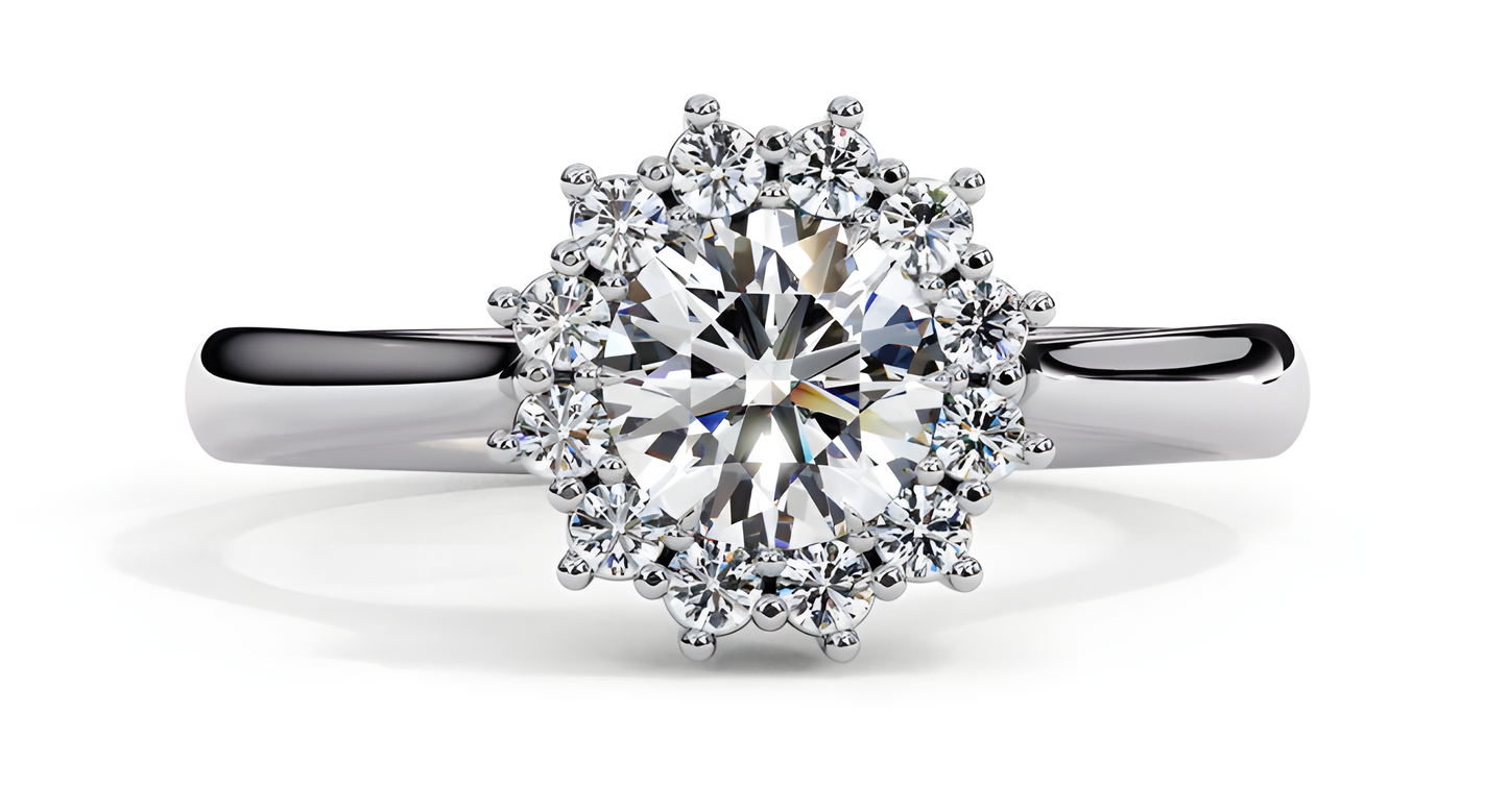LGD Ring Round Stone (0.68ct) In 14K Gold
