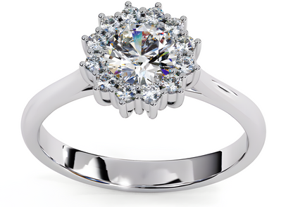LGD Ring Round Stone (0.68ct) In 14K Gold