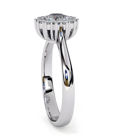 LGD Ring Round Stone (0.68ct) In 14K Gold
