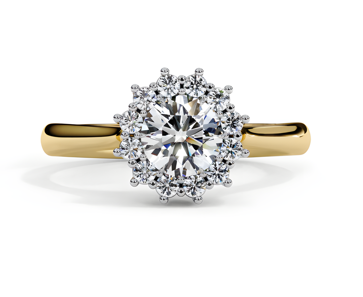 LGD Ring Round Stone (0.68ct) In 14K Gold