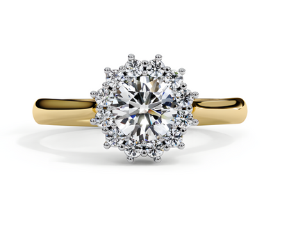 LGD Ring Round Stone (0.68ct) In 14K Gold