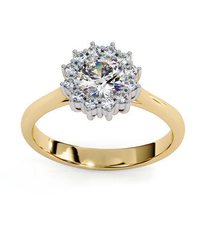 LGD Ring Round Stone (0.68ct) In 14K Gold