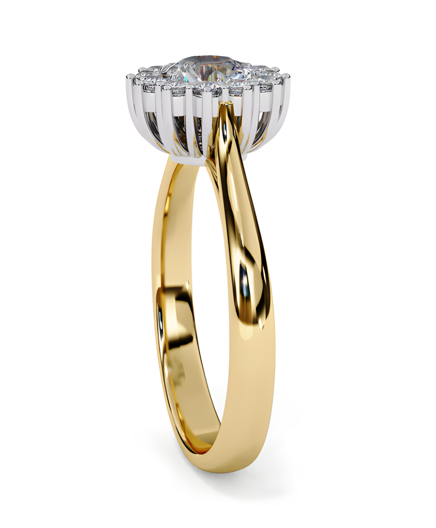 LGD Ring Round Stone (0.68ct) In 14K Gold