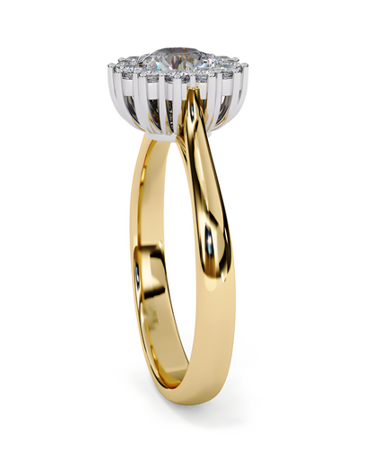 LGD Ring Round Stone (0.68ct) In 14K Gold