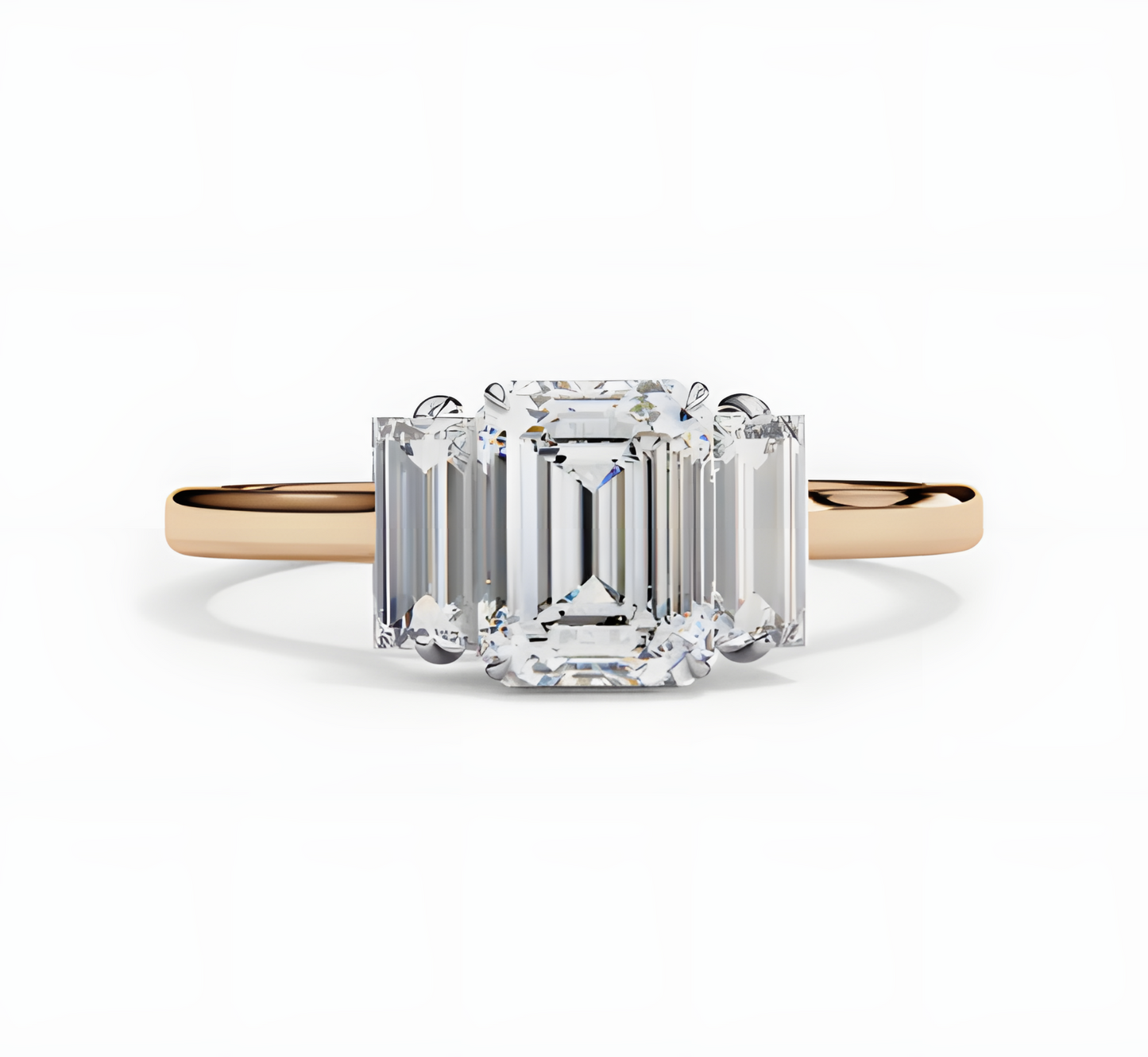 LGD Emerald Cut Lab Grown (1.40 Ct) in 14K Gold