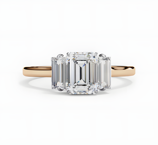 LGD Emerald Cut Lab Grown (1.40 Ct) in 14K Gold
