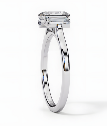 LGD Emerald Cut Lab Grown (1.40 Ct) in 14K Gold