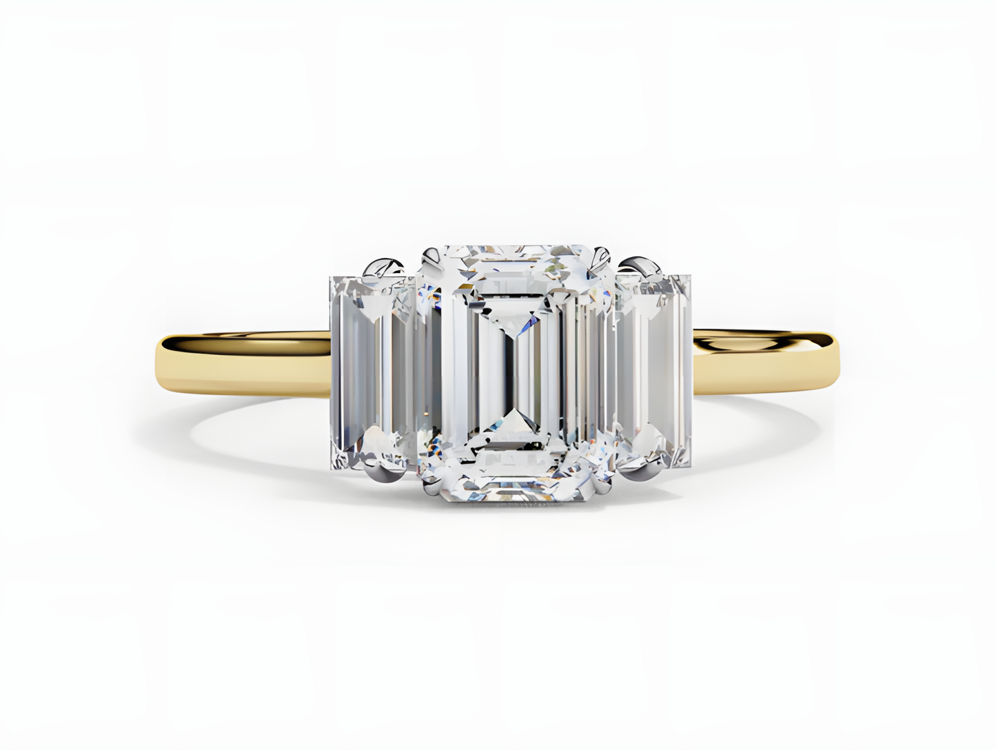 LGD Emerald Cut Lab Grown (1.40 Ct) in 14K Gold