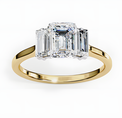 LGD Emerald Cut Lab Grown (1.40 Ct) in 14K Gold