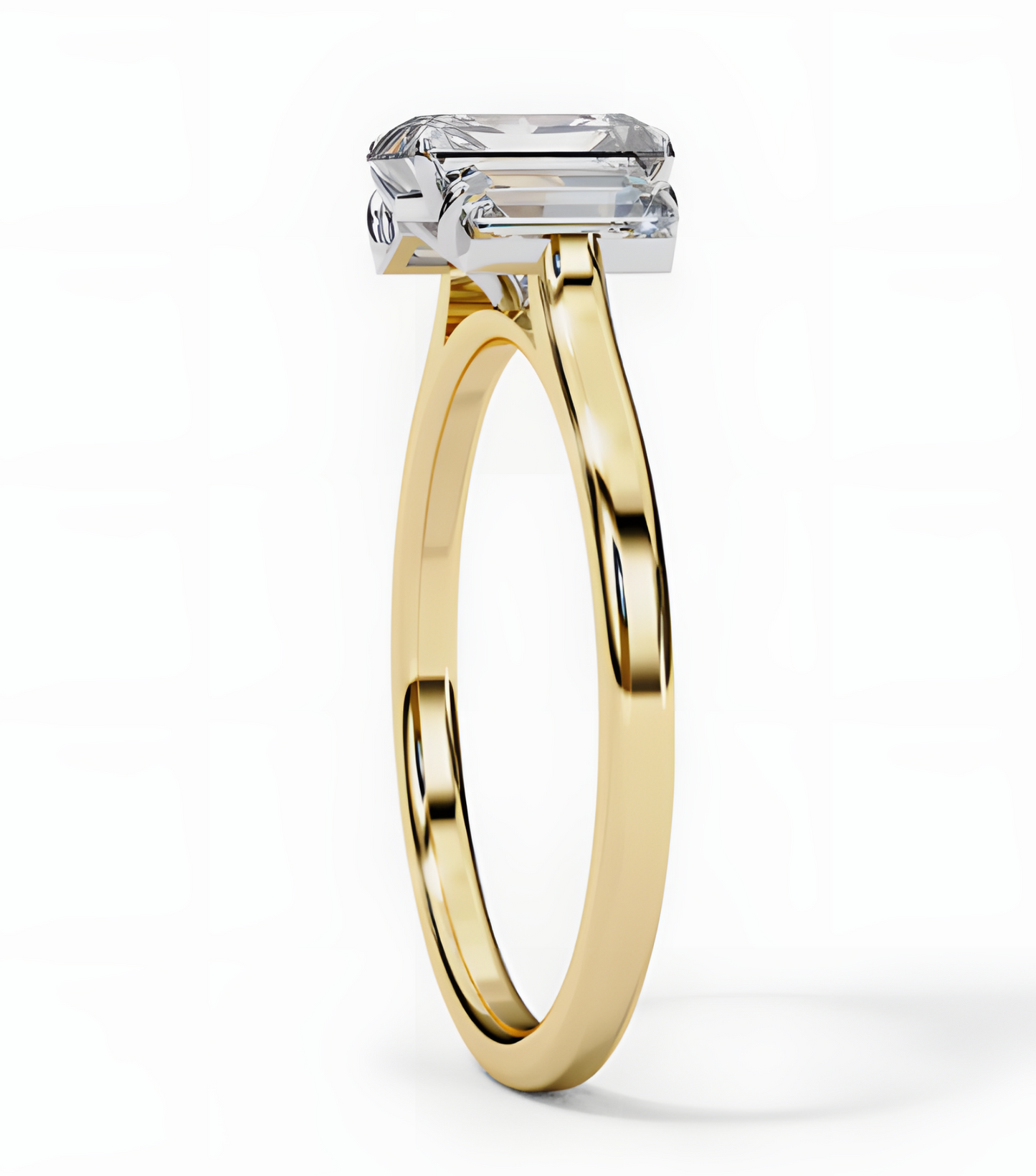 LGD Emerald Cut Lab Grown (1.40 Ct) in 14K Gold