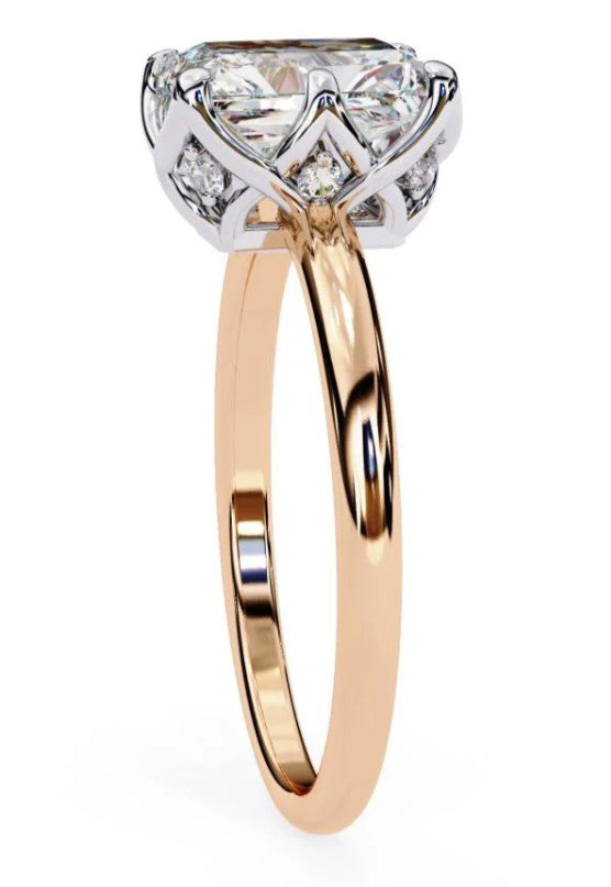 LGD Ring Emerald-Cut  Stone (2.00 ct) In 14K Gold