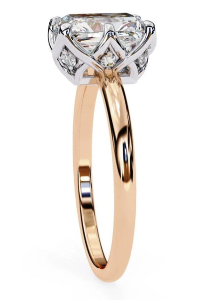LGD Ring Emerald-Cut  Stone (2.00 ct) In 14K Gold