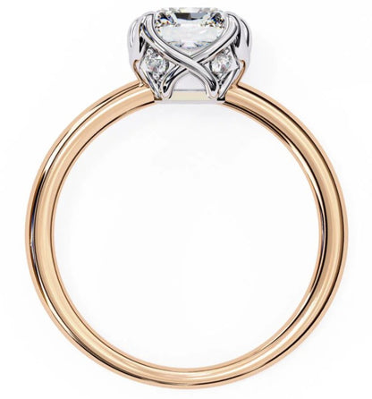 LGD Ring Emerald-Cut  Stone (2.00 ct) In 14K Gold