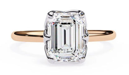 LGD Ring Emerald-Cut  Stone (2.00 ct) In 14K Gold