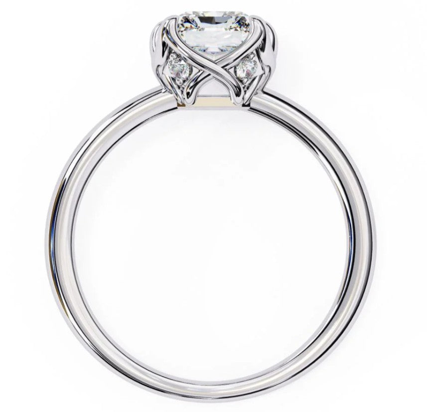 LGD Ring Emerald-Cut  Stone (2.00 ct) In 14K Gold