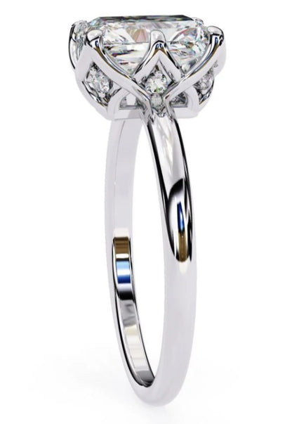 LGD Ring Emerald-Cut  Stone (2.00 ct) In 14K Gold