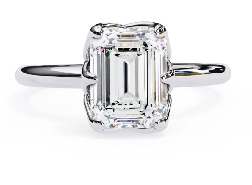 LGD Ring Emerald-Cut  Stone (2.00 ct) In 14K Gold