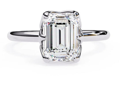 LGD Ring Emerald-Cut  Stone (2.00 ct) In 14K Gold