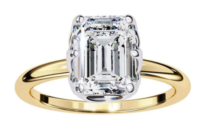 LGD Ring Emerald-Cut  Stone (2.00 ct) In 14K Gold