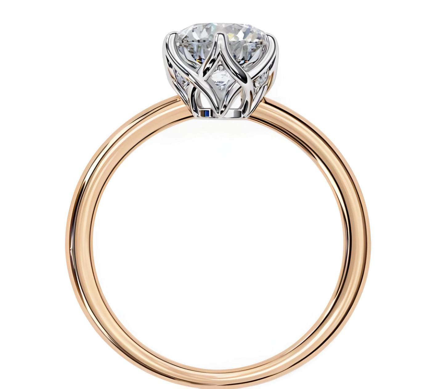 LGD Ring Emerald-Cut  Stone (2.00 ct) In 14K Gold