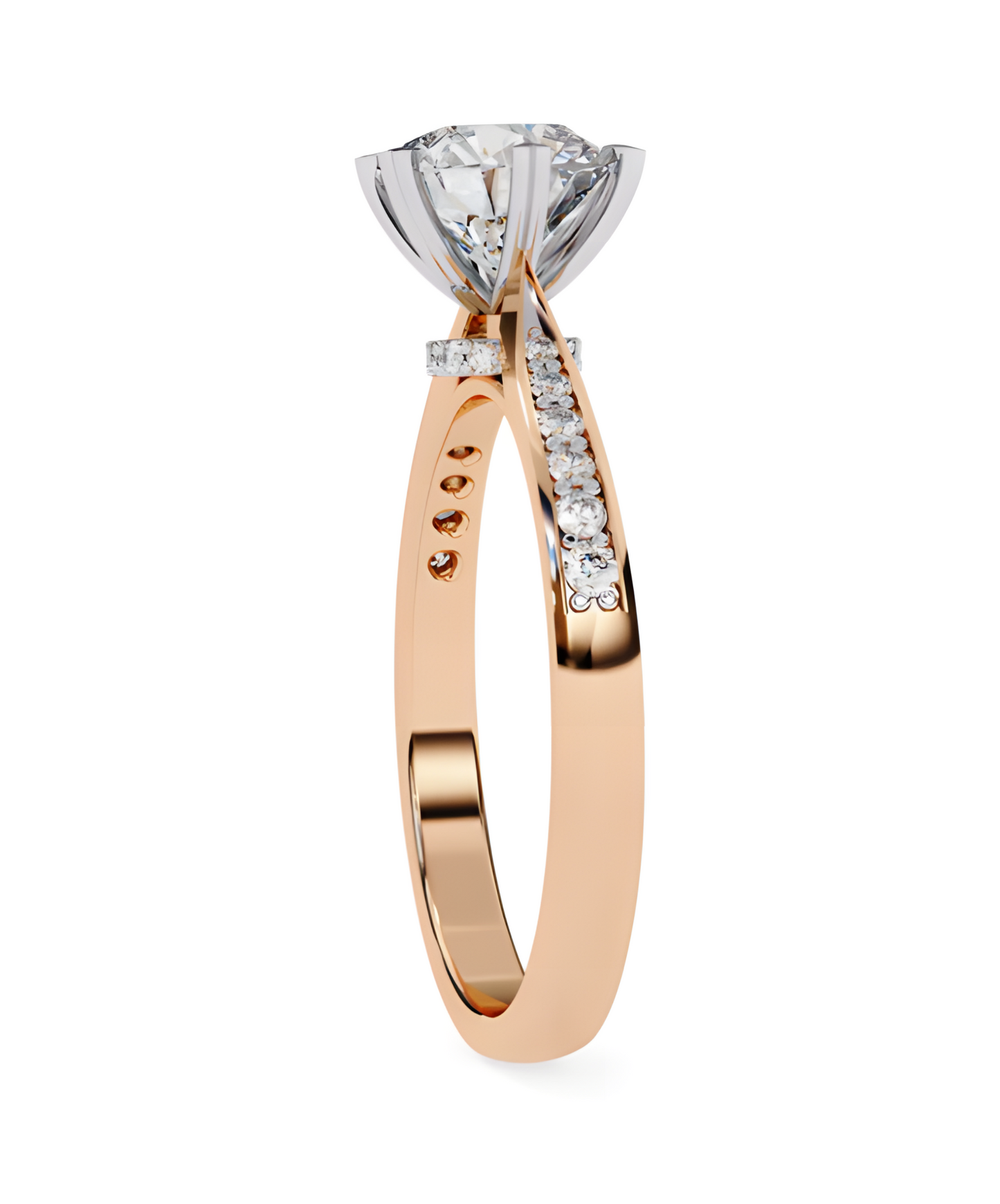 LGD Solitaire Ring Round Stone (1.35) In 14K Gold
