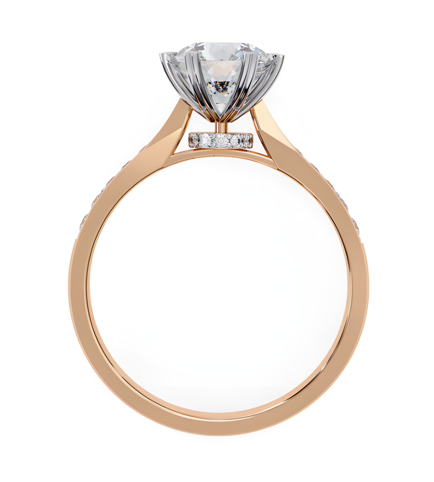 LGD Solitaire Ring Round Stone (1.35) In 14K Gold