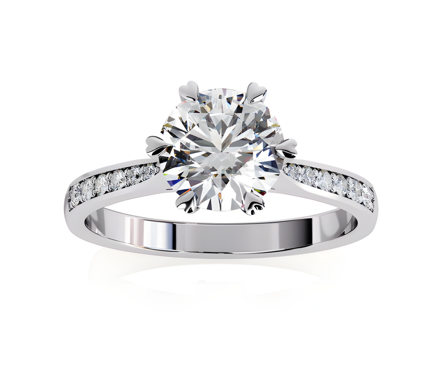 LGD Solitaire Ring Round Stone (1.35) In 14K Gold