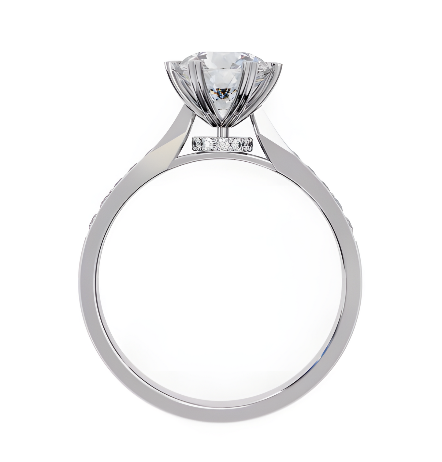 LGD Solitaire Ring Round Stone (1.35) In 14K Gold