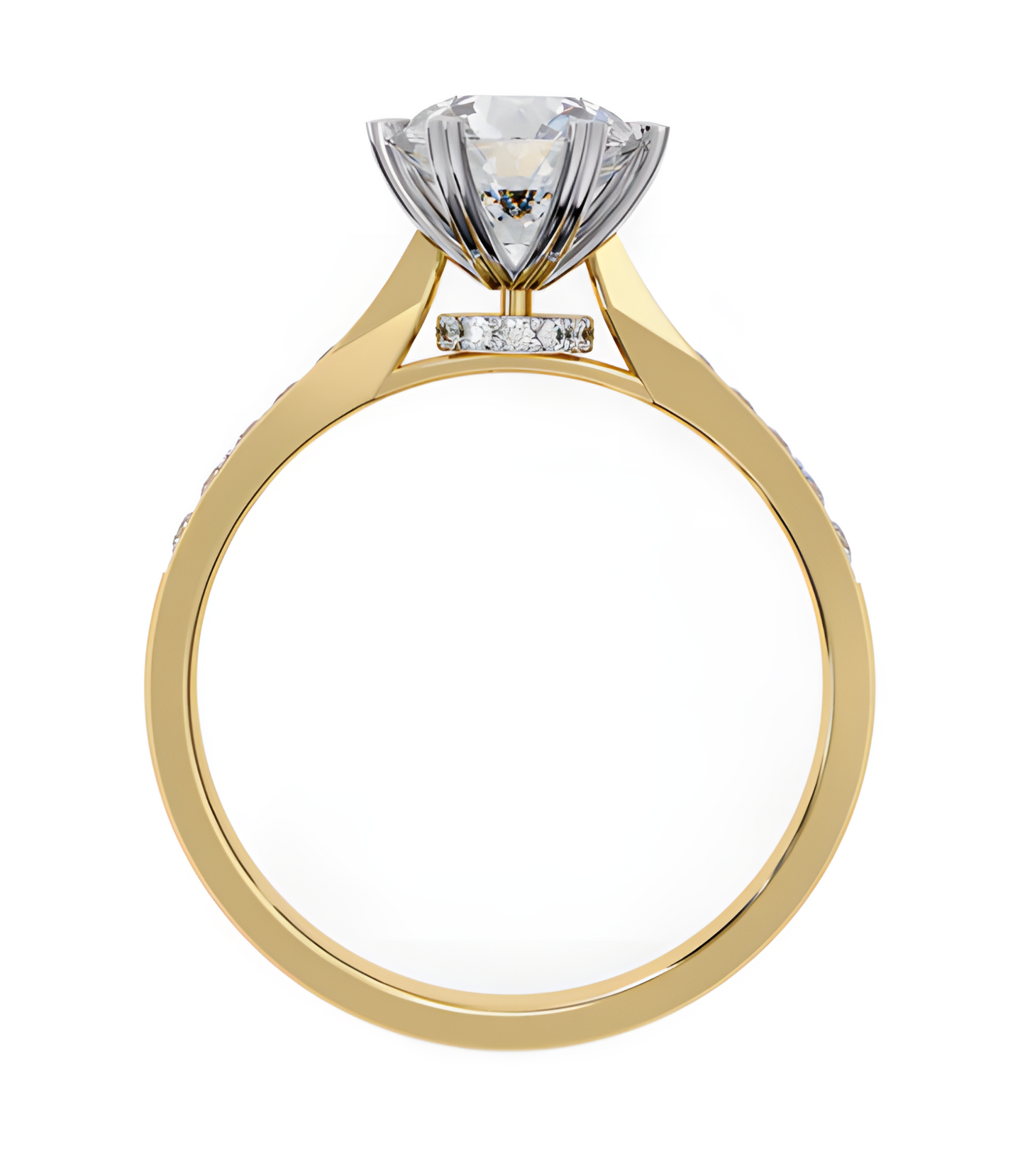 LGD Solitaire Ring Round Stone (1.35) In 14K Gold