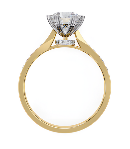 LGD Solitaire Ring Round Stone (1.35) In 14K Gold