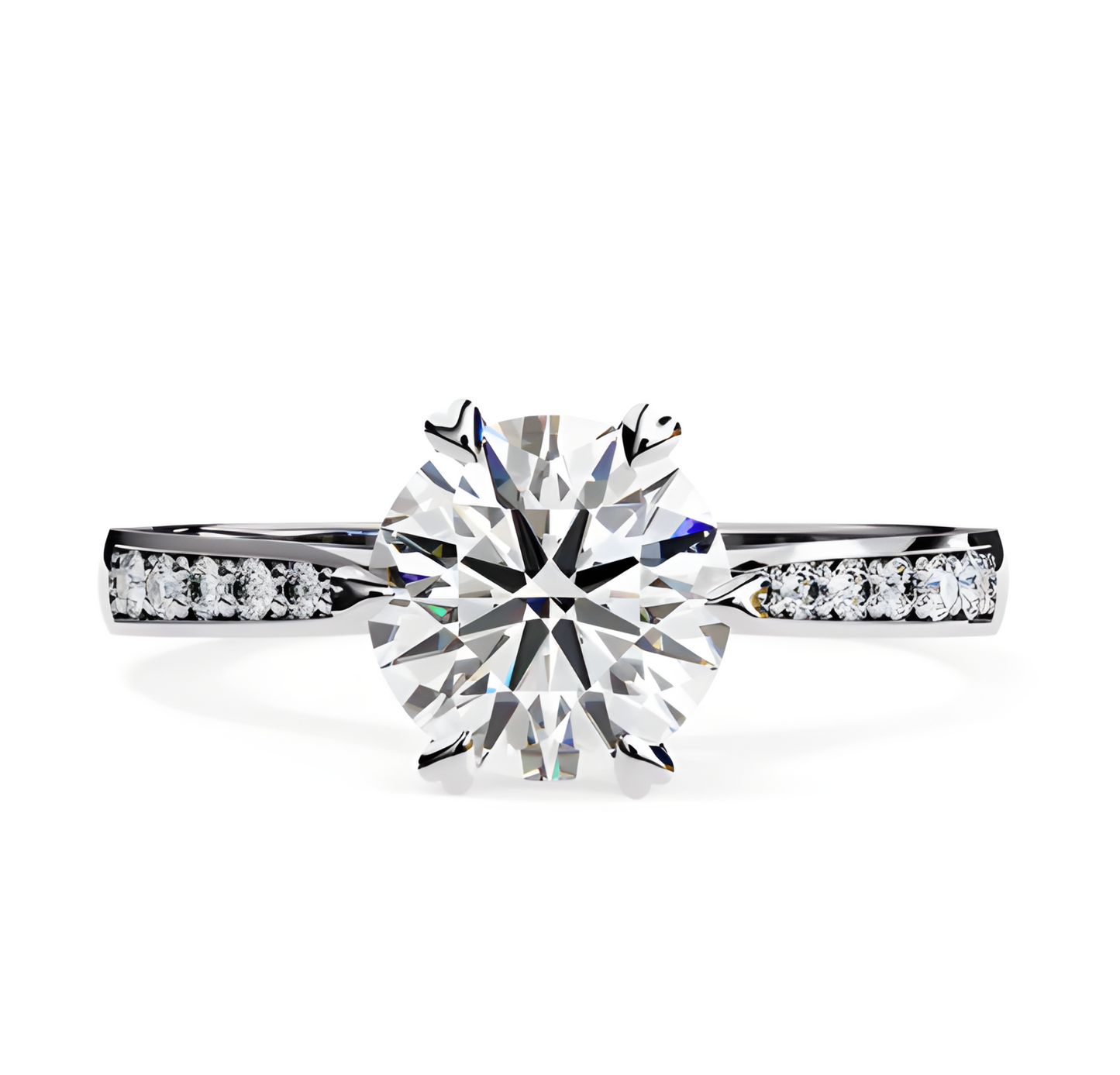 LGD Solitaire Ring Round Stone (1.35) In 14K Gold