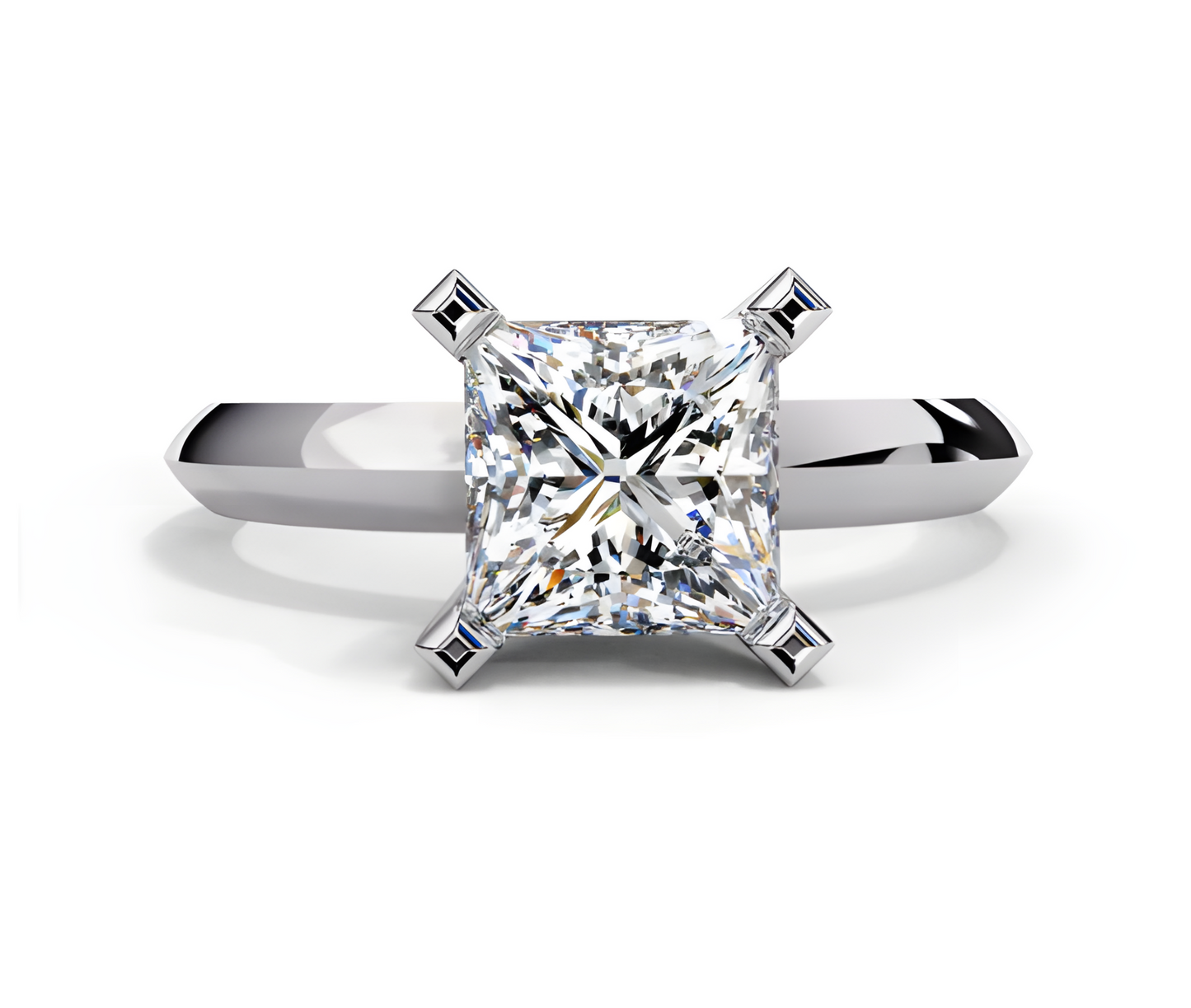 LGD Ring Princess-Cut  Stone (1.72 ct) In 14K Gold