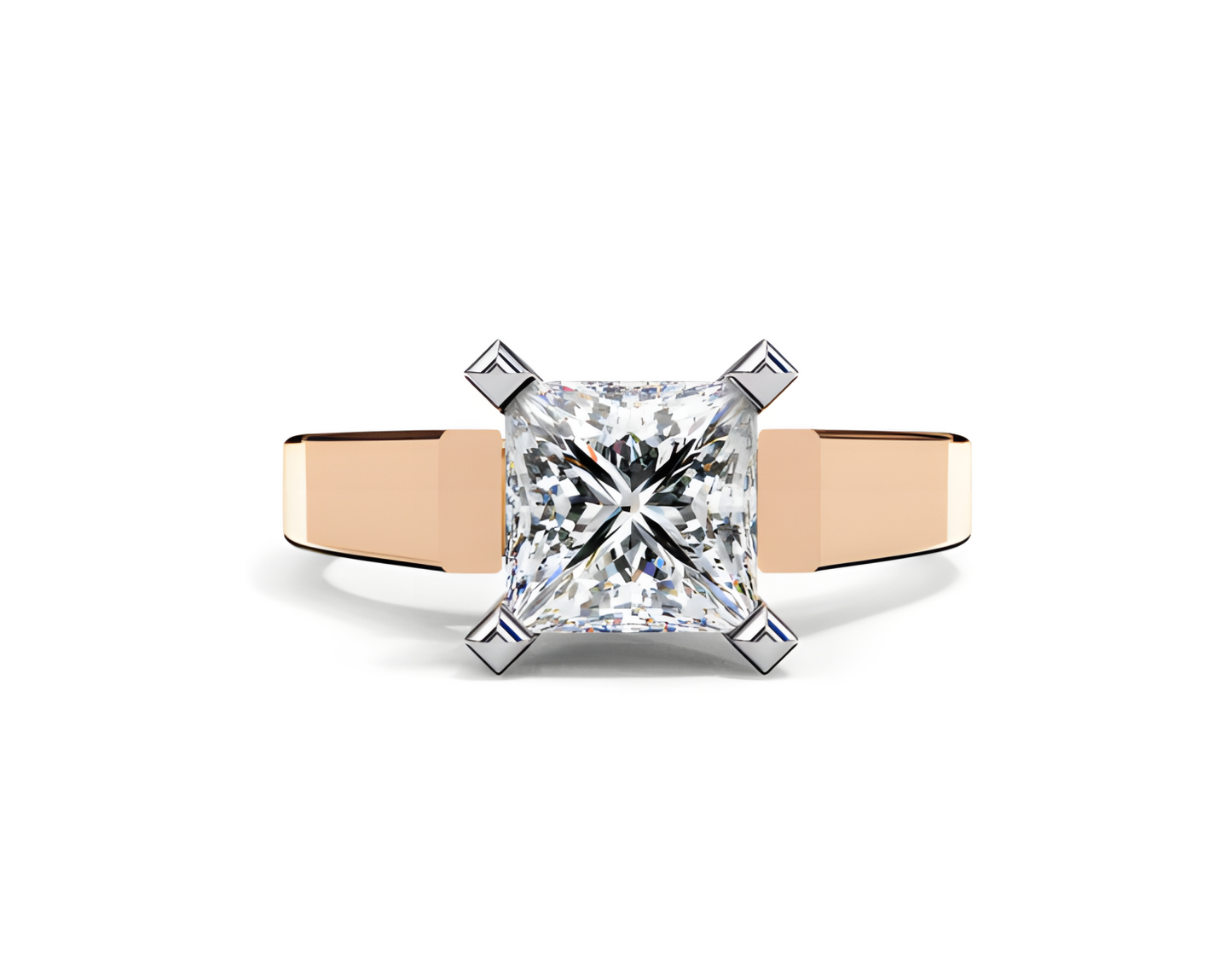 LGD Solitaire Ring Princess Stone (1.50ct) In 14K Gold