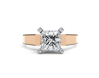 LGD Solitaire Ring Princess Stone (1.50ct) In 14K Gold